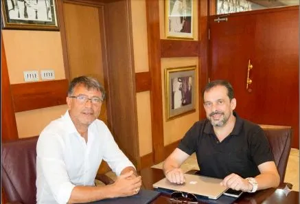 Takis Lemonis and Pedro Panzelli - UEFA Champions League coach